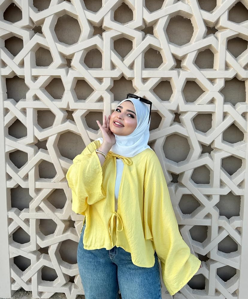 yellow flory Blouse