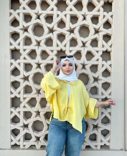 yellow flory Blouse