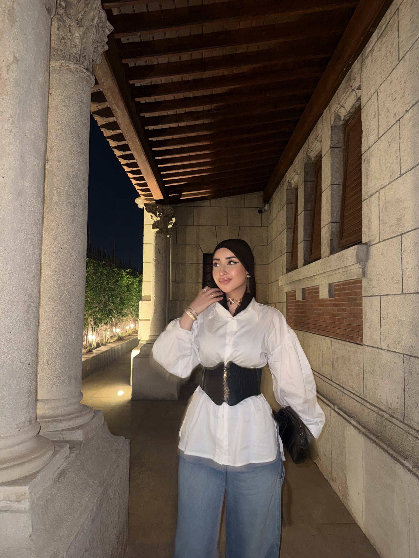 قميص ابيض بوبلين بامب