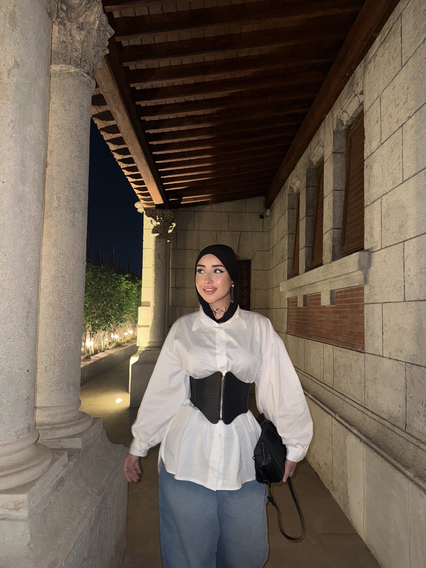 قميص ابيض بوبلين بامب